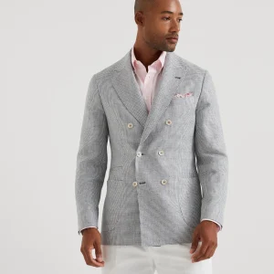 Houndstooth deconstructed blazer