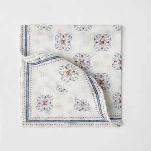 Linen and silk pocket square