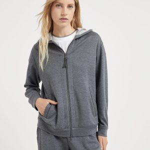 Sweatshirt with monili