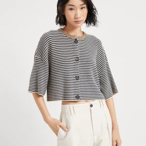 Cardigan with Dazzling Collar