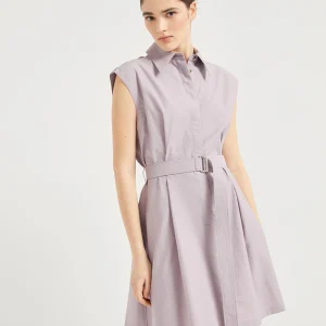 Mini Chemisier dress with monili