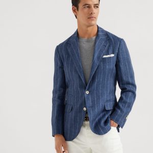Twill unconstructed blazer