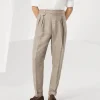 Double pleated trousers