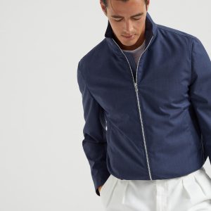 Bonded fabric bomber jacket