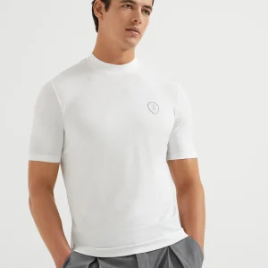 Piqu?? T-shirt with logo