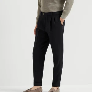 Diagonal twill trousers