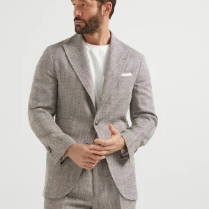 Chevron deconstructed blazer
