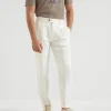 Wide chalk stripe trousers