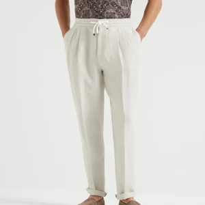 Leisure fit trousers with drawstring