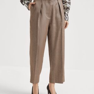 Pleated Chino trousers