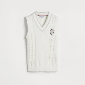 Cotton knit vest