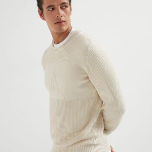 Waffle stitch sweater