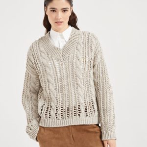 Cable & Mesh sweater
