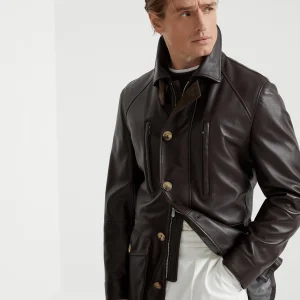 Nappa leather parka