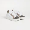 Knit and suede sneakers