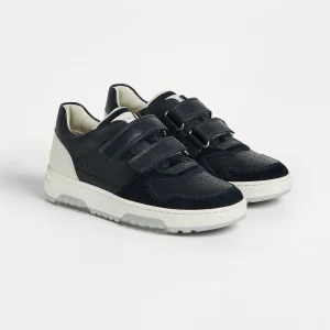 Calfskin and suede sneakers
