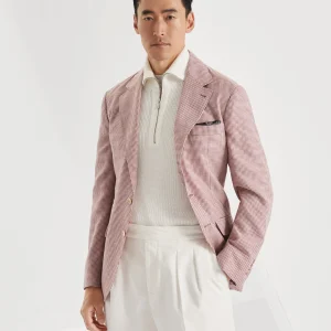 Houndstooth deconstructed blazer