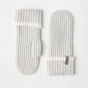 Knit mittens with monili