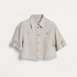 Sparkling canvas shirt