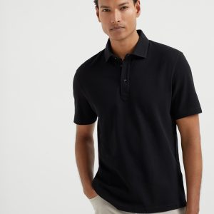 Piqu?? polo shirt