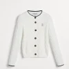 Cotton cardigan with logo
