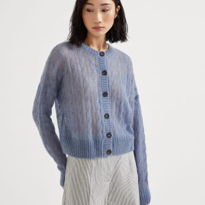 Cable knit cardigan