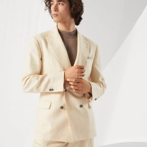 Chevron deconstructed blazer