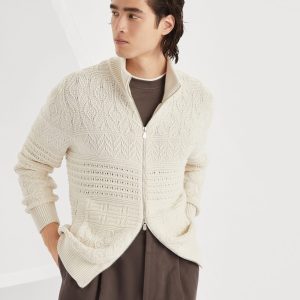 Zip-front cardigan