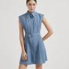 Mini Chemisier dress with monili