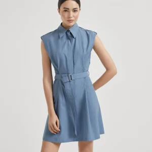 Mini Chemisier dress with monili