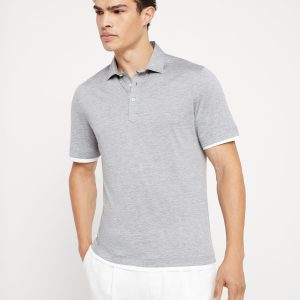 Polo with Faux-Layering