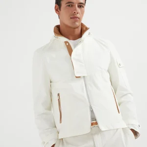 Gabardine outerwear jacket