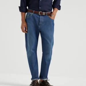 Comfort denim trousers