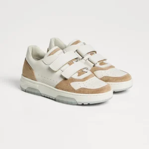 Calfskin and suede sneakers