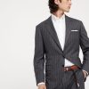 Wide chalk stripe blazer