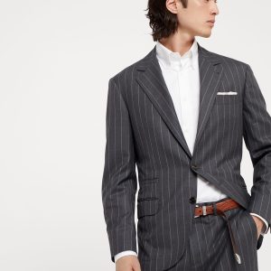 Wide chalk stripe blazer