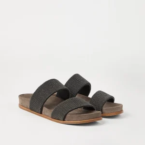 Suede slides